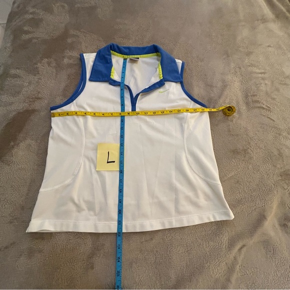 Nike golf sphere dry white blue yellow performance tank top Size L - Picture 8 of 8